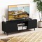 Costway TV Stand for 60" TVs Mid Century Modern Media Console Table with Adjustable Shelf Brown/Black